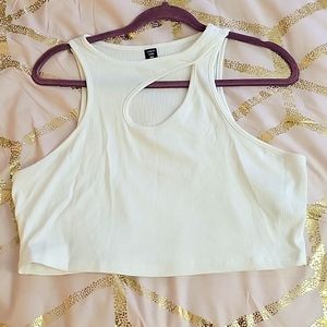 SHEIN Unity Plus Solid Cut Out Tank Top